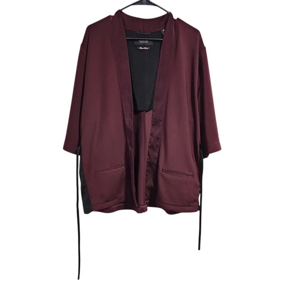 SCOTCH & SODA Amsterdams Blauw Burgundy Kimono Cardigan‎ Jacket Size L